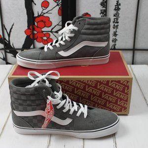 NWT - Men's Vans Filmore Hi Tonal Checkerboard Gray/W Hi Top Sneaker size 11